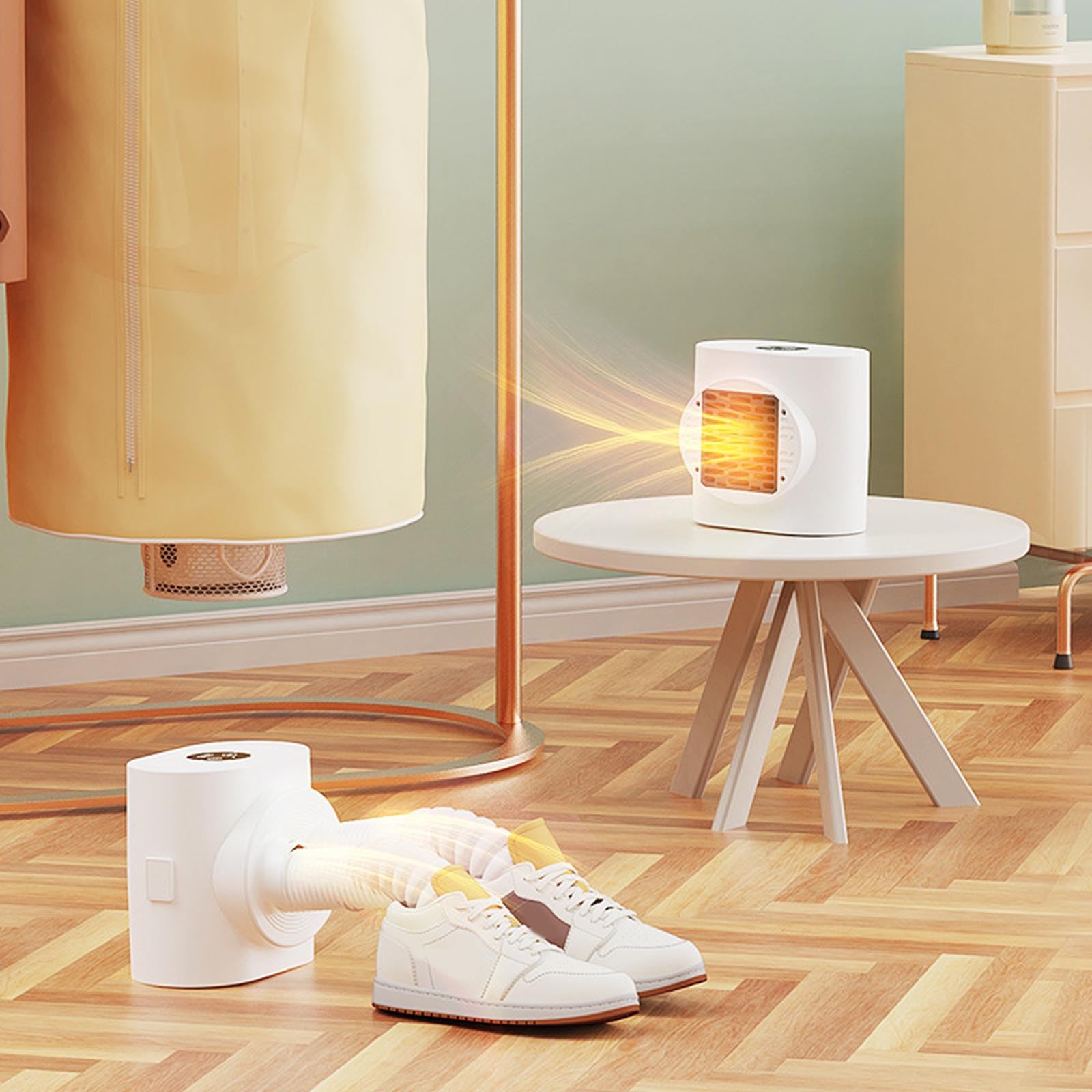 Secadora de Ropa Eléctrica Portátil 600 W 3 en 1 con Bomba de Calor | Secador de Aire Caliente para Ropa y Zapatos con Temporizador Ideal para Apartamentos Hogar y Viajes