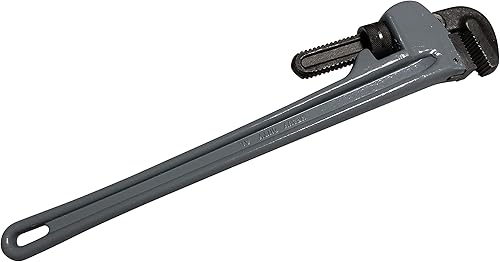 Professional EZ Travel Collection Llave de tubo de aluminio con mordazas de acero forjado en gota (aluminio, 24 pulgadas)