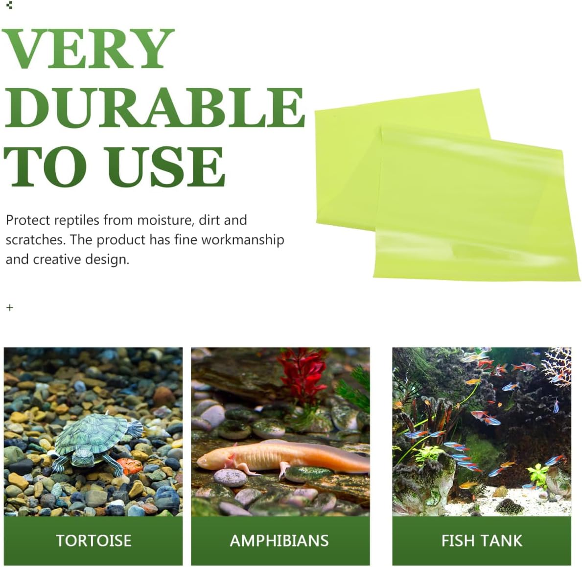 YARNOW Reptile Carpet Bedding Liner Washable Substrate for Reptile Terrariums for Tanks Bearded Dragon and Other Reptiles