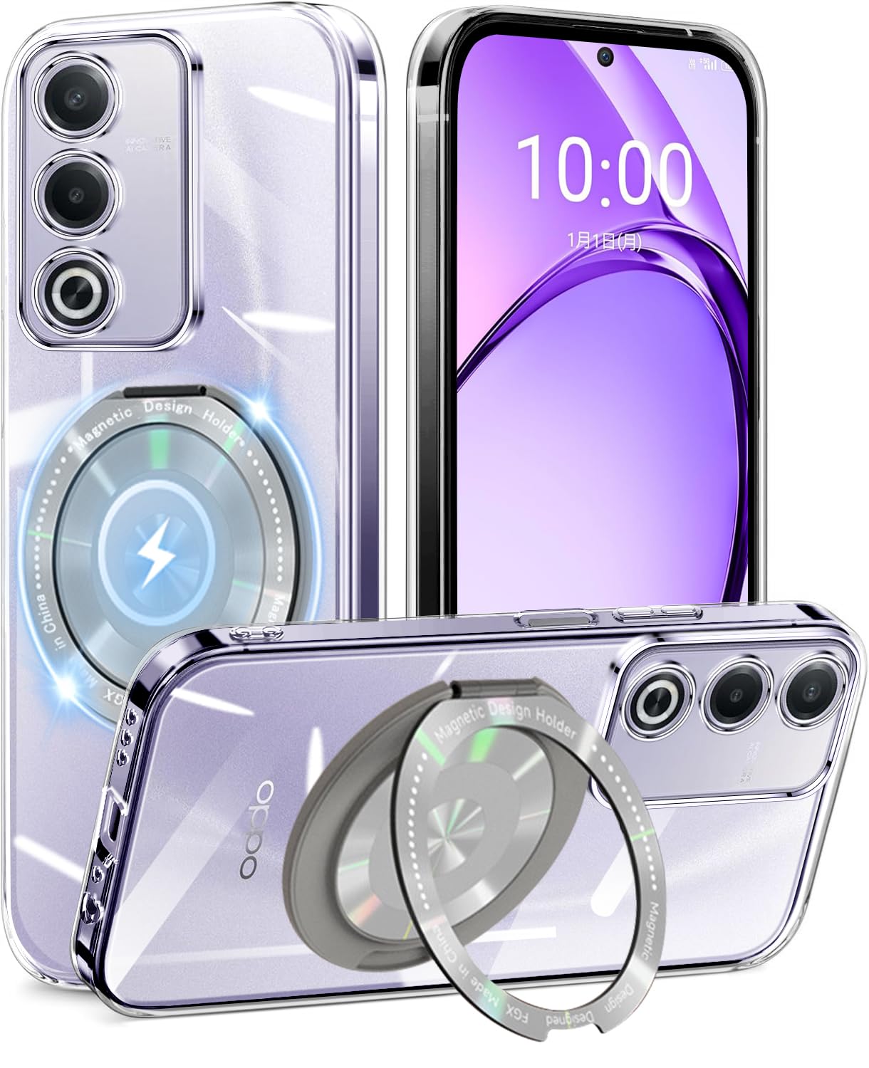 Amazon.co.jp: OPPO A3 5G / OPPO A3 Pro 5G ケース クリア 360°回転 