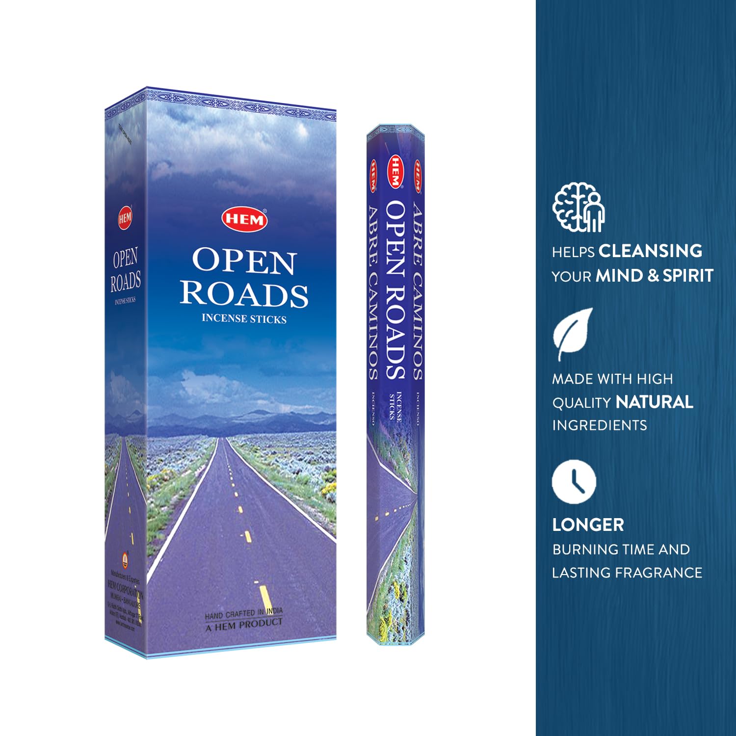 Amazon.com: Open Roads - Box of Six 20 Stick Tubes - HEM Incense