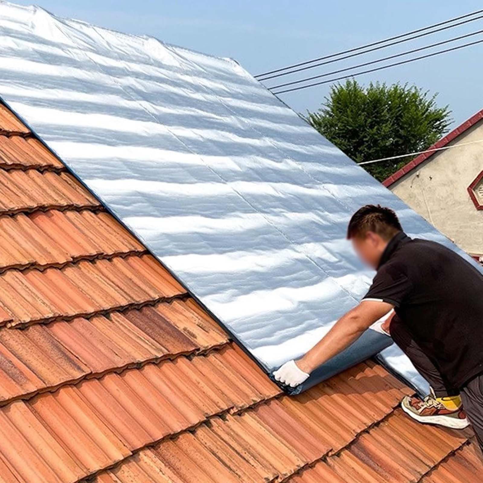 Rotolo Patch di Asfalto Autoadesivo per Tetto Nastro Sigillante Impermeabile Guaina Bituminosa Isolamento Termico Anti UV per Tetto Parasole Pavimento Cucina Grondaie