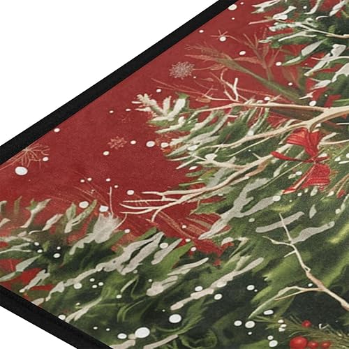 Miniatura 9 de Northen - Alfombra de cocina con ramas de cardenales rojos, antifatiga, para Navidad, invierno, Navidad, decorativo, antideslizante, lavable, para