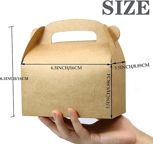 Miniatura 34 de Paquete de 30 cajas de regalo de fiesta negras, cajas de regalo, cajas de regalo de papel a dos aguas con asas. Perfecto para cumpleaños, baby Negro