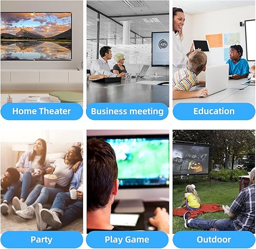 Miniatura 5 de Pantalla de proyector, pantalla de proyección frontal trasera 4K 169 HD, pantalla de proyección plegable, de doble cara, portátil, para interiores y