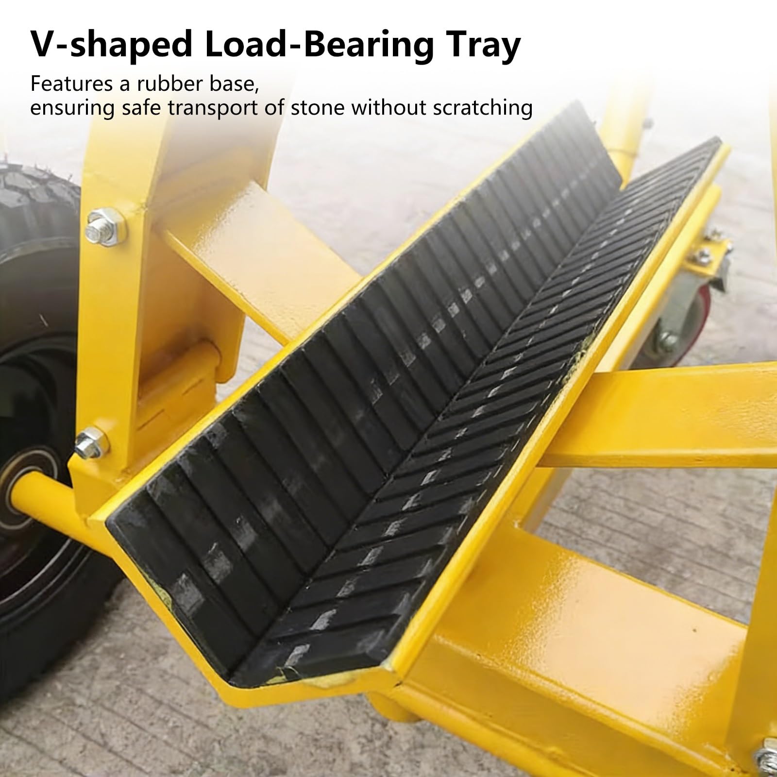 Carrello per Movimentazione di Lastre di Marmo per Impieghi Gravosi, Carrello per Pannelli in Pietra, Carrello di Trasporto con Ruote, Capacità di Carico 880lb/400kg