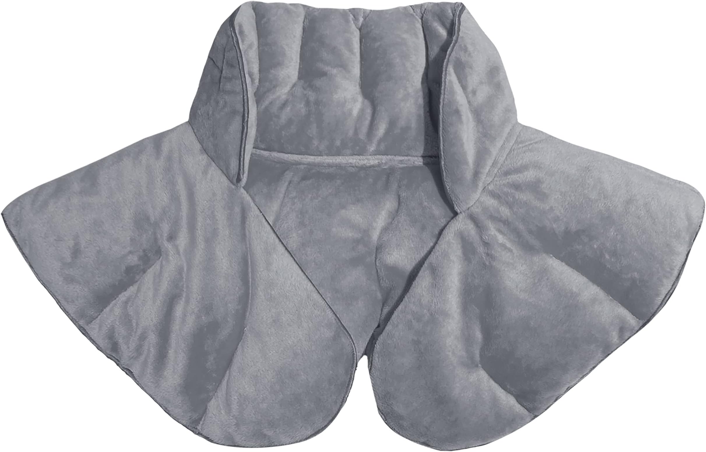 – 3.5 lbs Weighted Neck Wrap, Hot & Cold, Cooling & Microwave Heating Pad for Neck Shoulders and Back - Gray