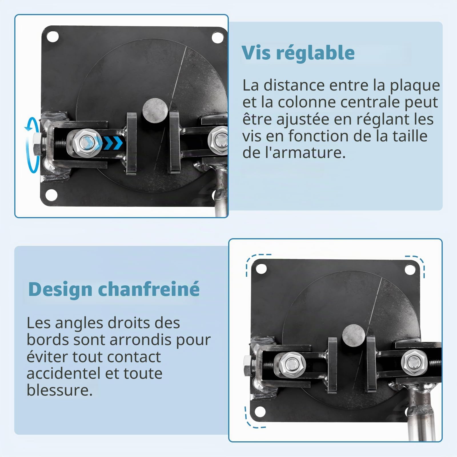 MXBAOHENG Cintreuse de barres d'armature de construction portable de 1-14mm Machine à cintrer portable pour tiges déformées Outil de pliage de barres d'armature pour acier rond/acier renforcé/fer plat