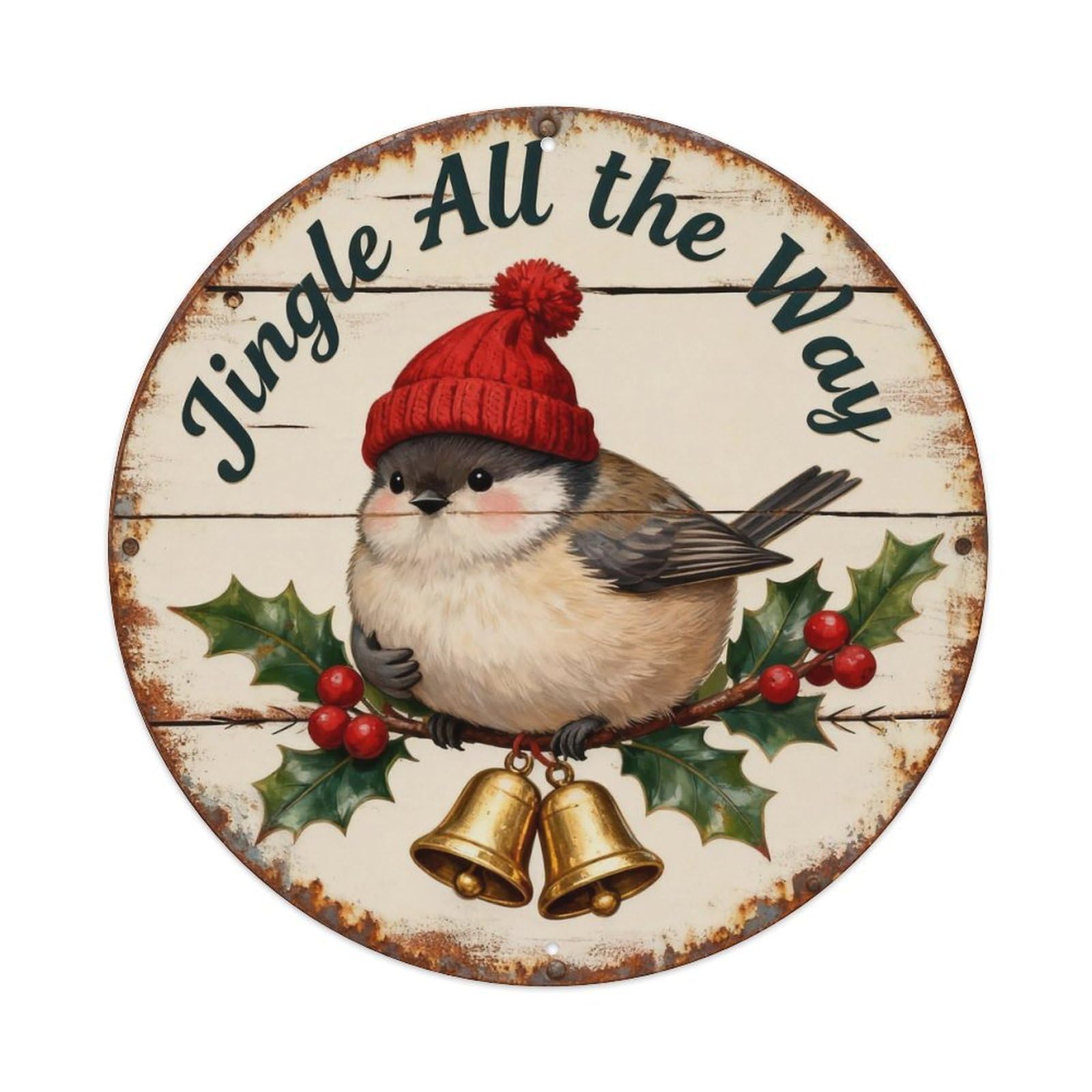 Jingle All The Way Sign Metal Tin Sign Plaque