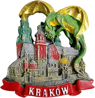 Krakow Poland Travel Souvenir 3D Fridge Magnet City Attractions Refrigerator Decorative Magnet Three Dimensional Home Kitchen Decoration