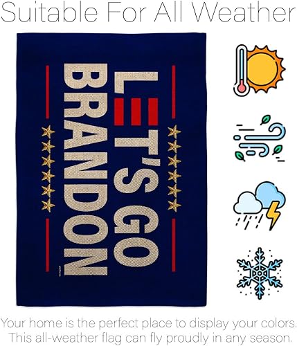 Miniatura 6 de FJB Flag Let's Go Brandon Bandera de arpillera azul para jardín, presidente político, demócrata, republicano, fiesta de té, Estados Unidos, Estados