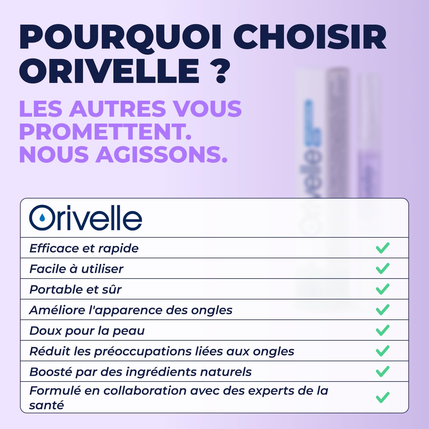 Orivelle Stylo de Soin Cosmétique pour Ongles, Stylo Embellisseur d'Ongles à l'Huile d'Arbre à Thé, Pour Ongles des Mains et des Pieds, Lot de 2