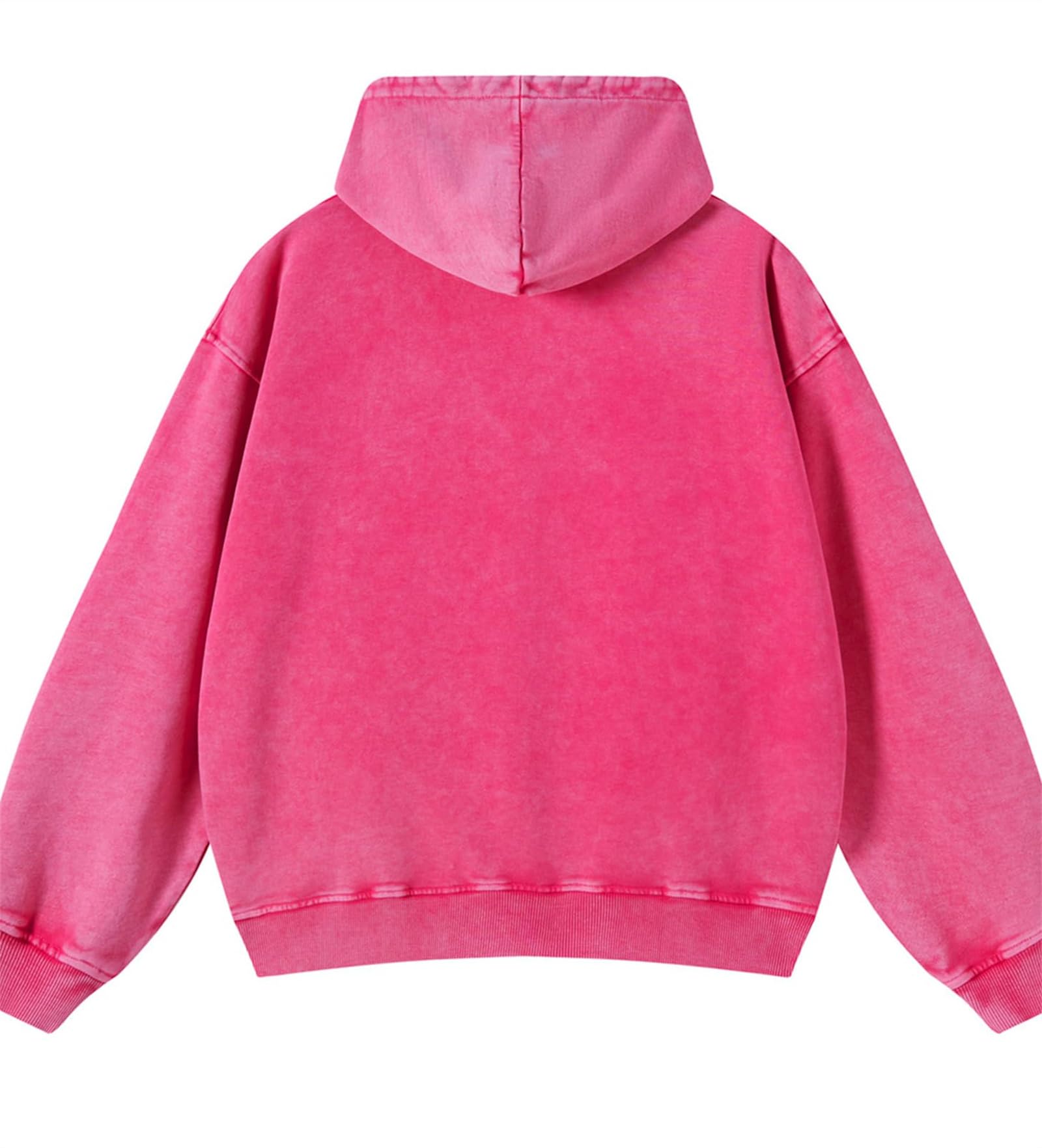 Felpa con cappuccio da uomo oversize unisex con lavaggio acido leggera in cotone vintage baggy lavato tempo libero hip hop con tasca top