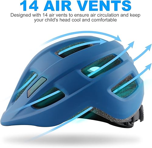 Miniatura 5 de Casco de bicicleta para niños y niñas, casco de bicicleta para niños pequeños XS y S, ajustable para niños, multideporte, ciclismo, monopatín,