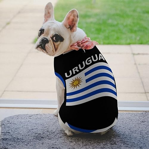 Miniatura 6 de Camiseta suave sin mangas con la bandera de Uruguay para mascotas, para cachorros, gatitos, gatos, talla S