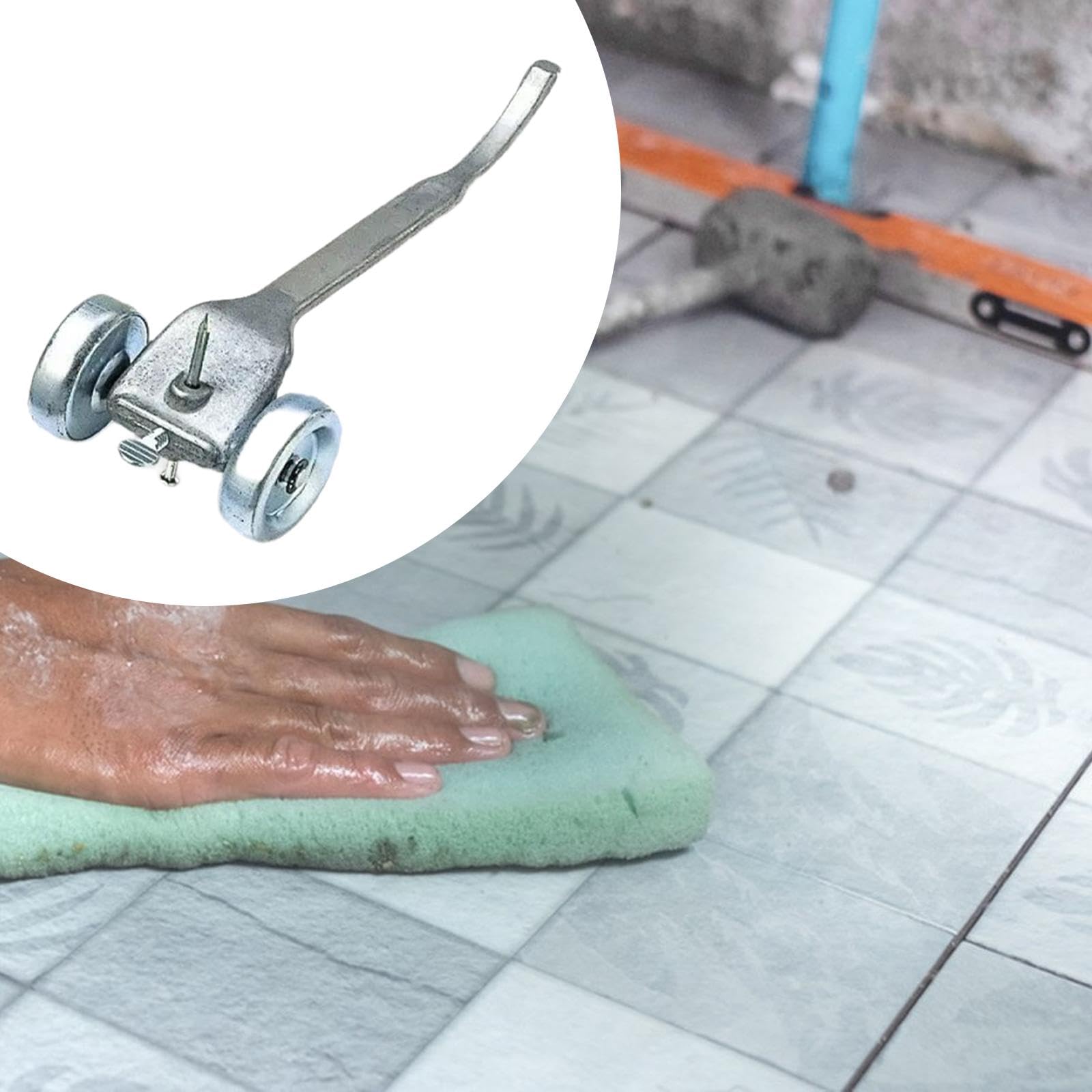 LOVIVER Outil de Maçonnerie pour Joint de Carrelage, Râteau à Roulettes, Finition Pratique pour Joints de Carrelage, 22,65 Cm
