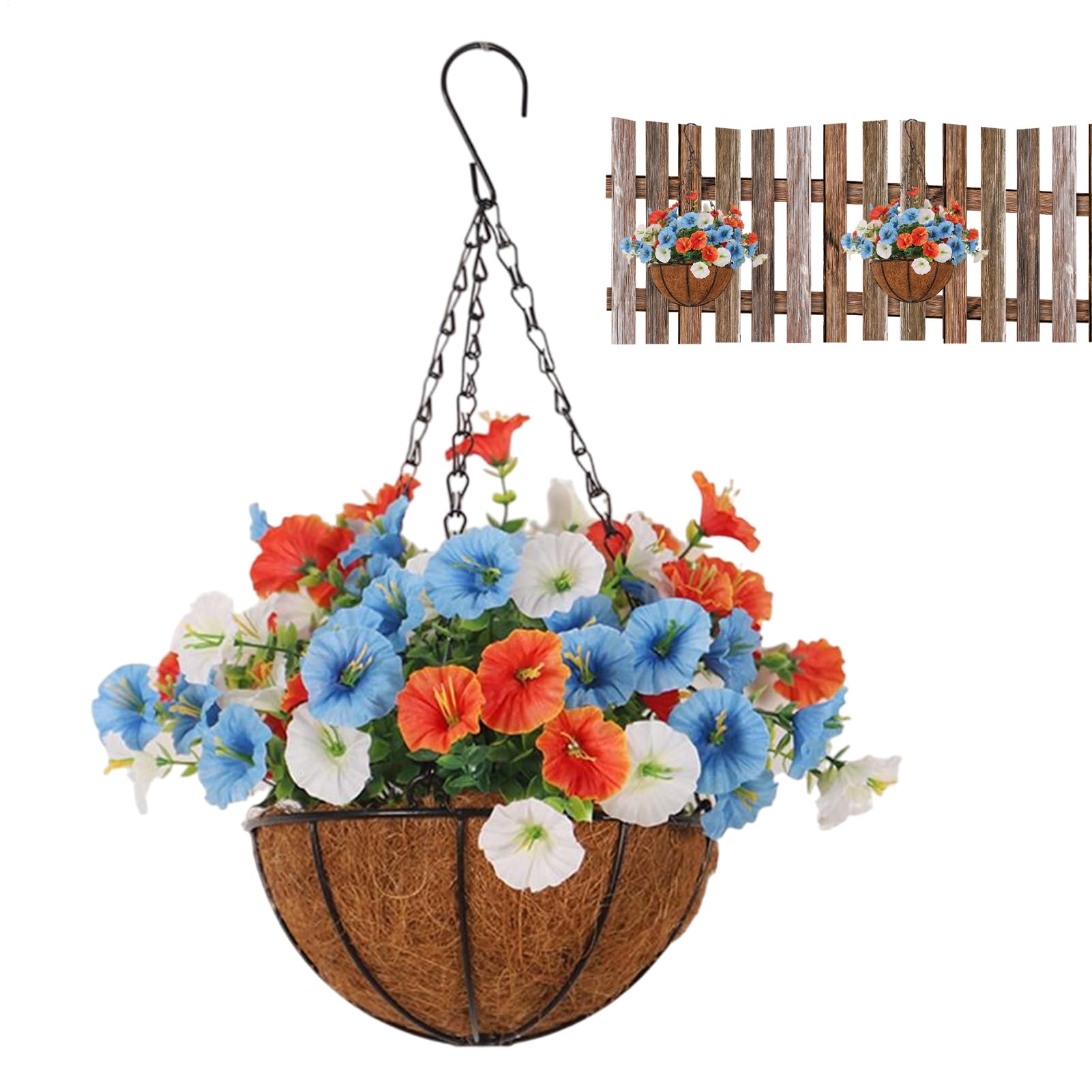 Fleurs Artificielles Suspendables de Jardin - Décoration Florale Extérieure Résistante