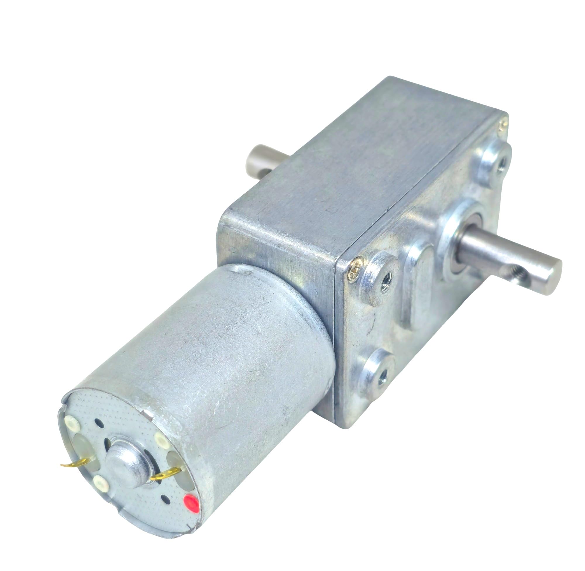INVENTO 1Pcs 6V - 12V 15 Kg-cm 10 Rpm Dc Motor Dual Shaft Metal Worm Geared Gearbox 6mm Shaft High Torque Turbine Reducer For DIY-image-11