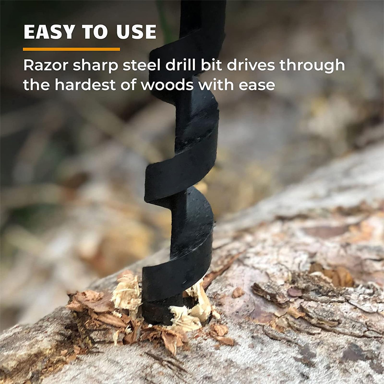 Taladro Manual, Llave Manual Bushcraft Broca Helicoidal Manual de 10-25 mm Para Actividades Al Aire Libre Bricolaje, Artesanías en La Selva Campamento (4 Piezas)