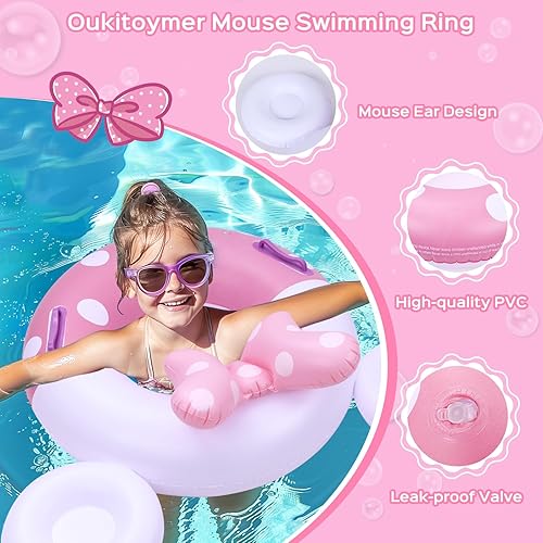 Miniatura 3 de Anillo de natación inflable, lindo dinosaurio sirena, unicornio, ratón, flotadores de piscina, balsa de tubo, bañera de agua, juguetes de fiesta en