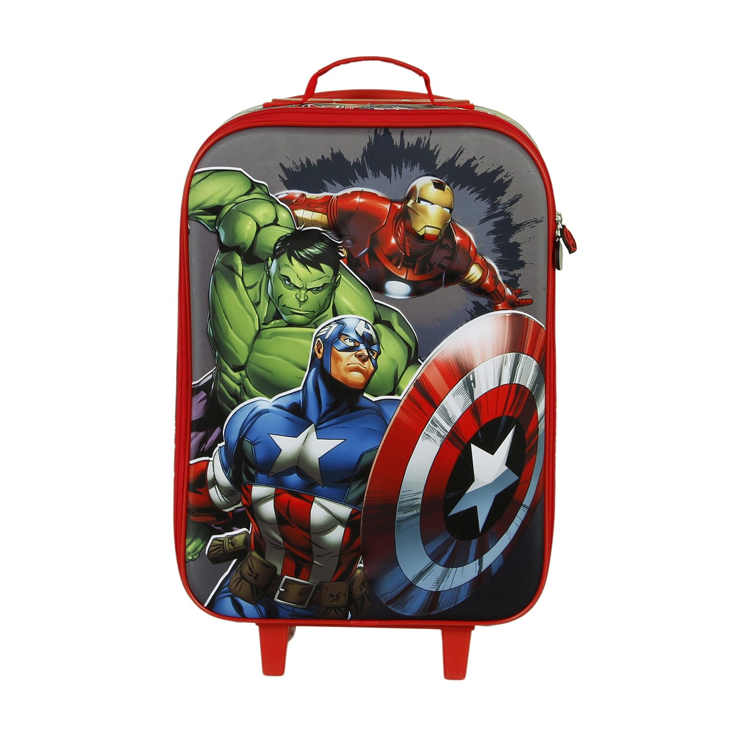 Marvel-Maleta Trolley Soft 3D, 17 x 33 x 52 cm, Capacidad 26 L, Multicolor Los Vengadores