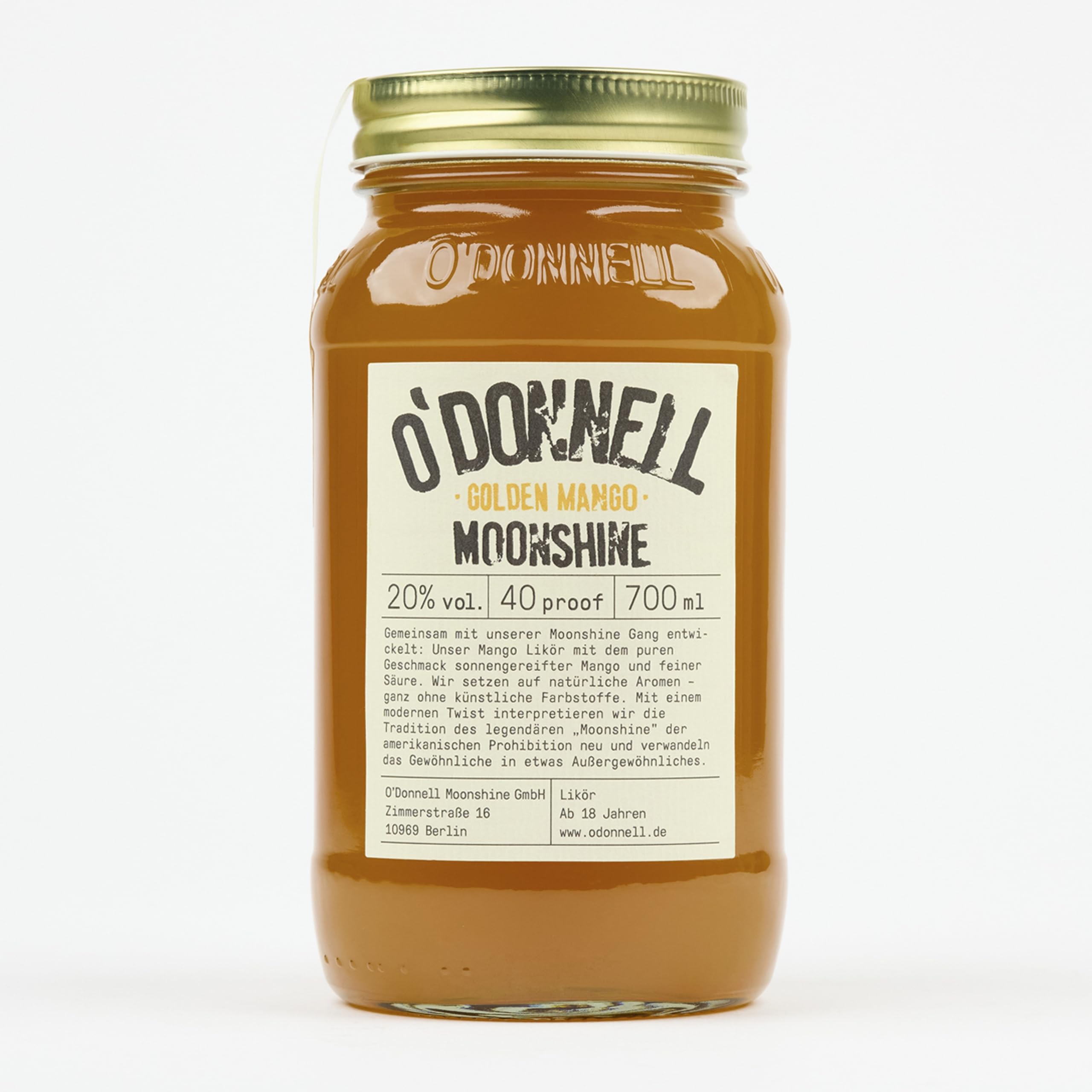 O'Donnell Moonshine Goldene Mango Likör Deutschland inkl. FeinWert E-Book (1 x 0,7l)