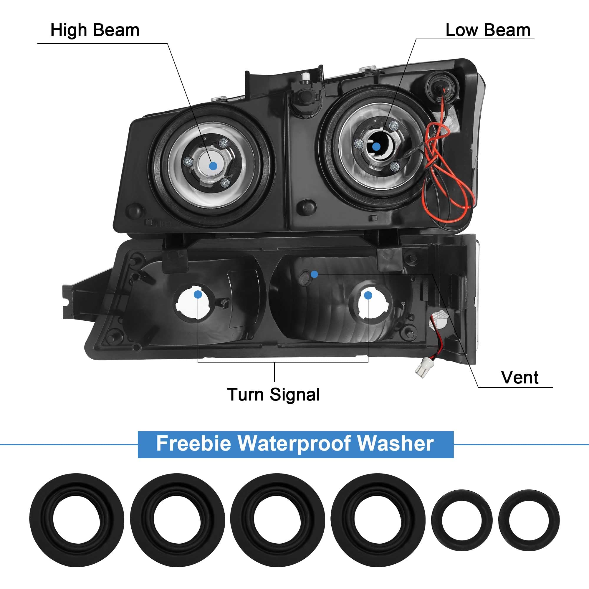 Sell 03-06 CHEVY SILVERADO LED PROJECTOR HEADLIGHT CHROME 05 In