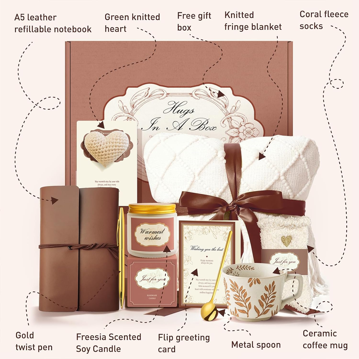 Care Package Gift Basket for Women – Cozy Self Care Comfort Birthday Gifts – Sending Sunshine Thinking of You or Get Well Soon Gift for Mom, Friend or Sister