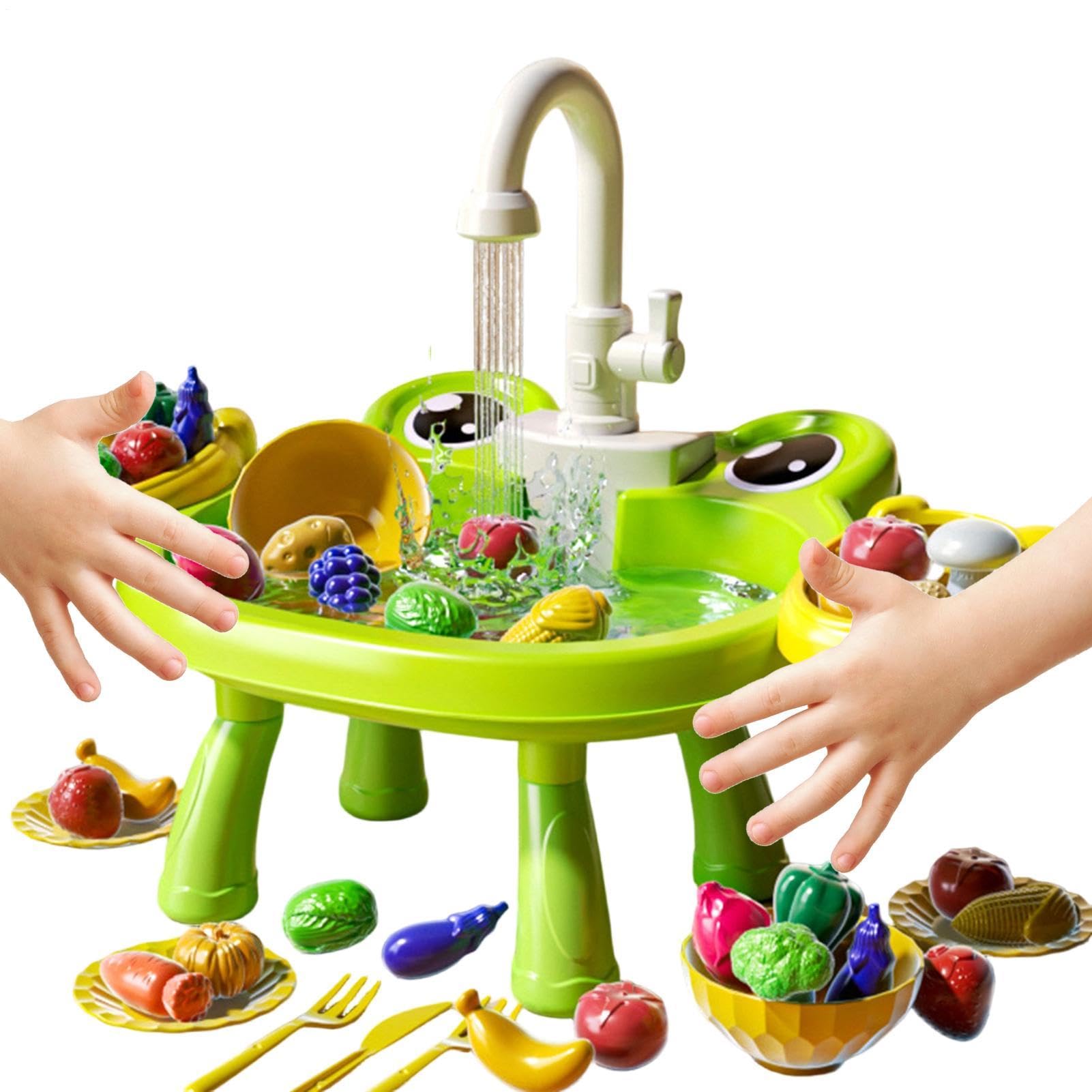 Lavello Giocattolo per Bambini | Rubinetto Elettrico Interattivo Educativo - Giocattolo Per Bambini Con Acqua Corrente - Per Esterno Casa Soggiorno Giardino Balcone Cortile Feste Compleanno E Natale