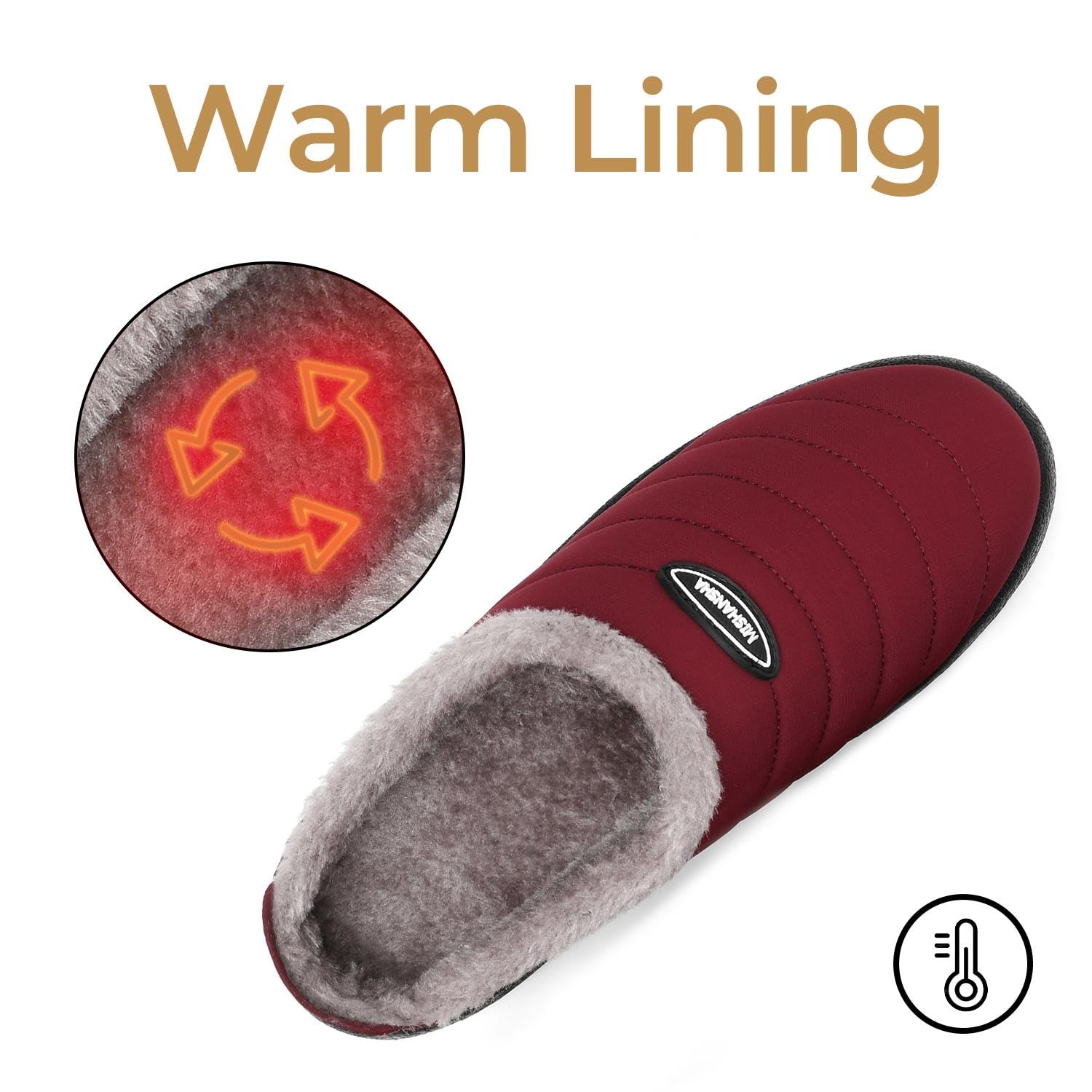 Mishansha Pantofole Casa/Esterno Donna Uomo Scarpe Inverno Calde e Morbide con Comode Imbottitura Interna e Suola Spessa Antiscivolo