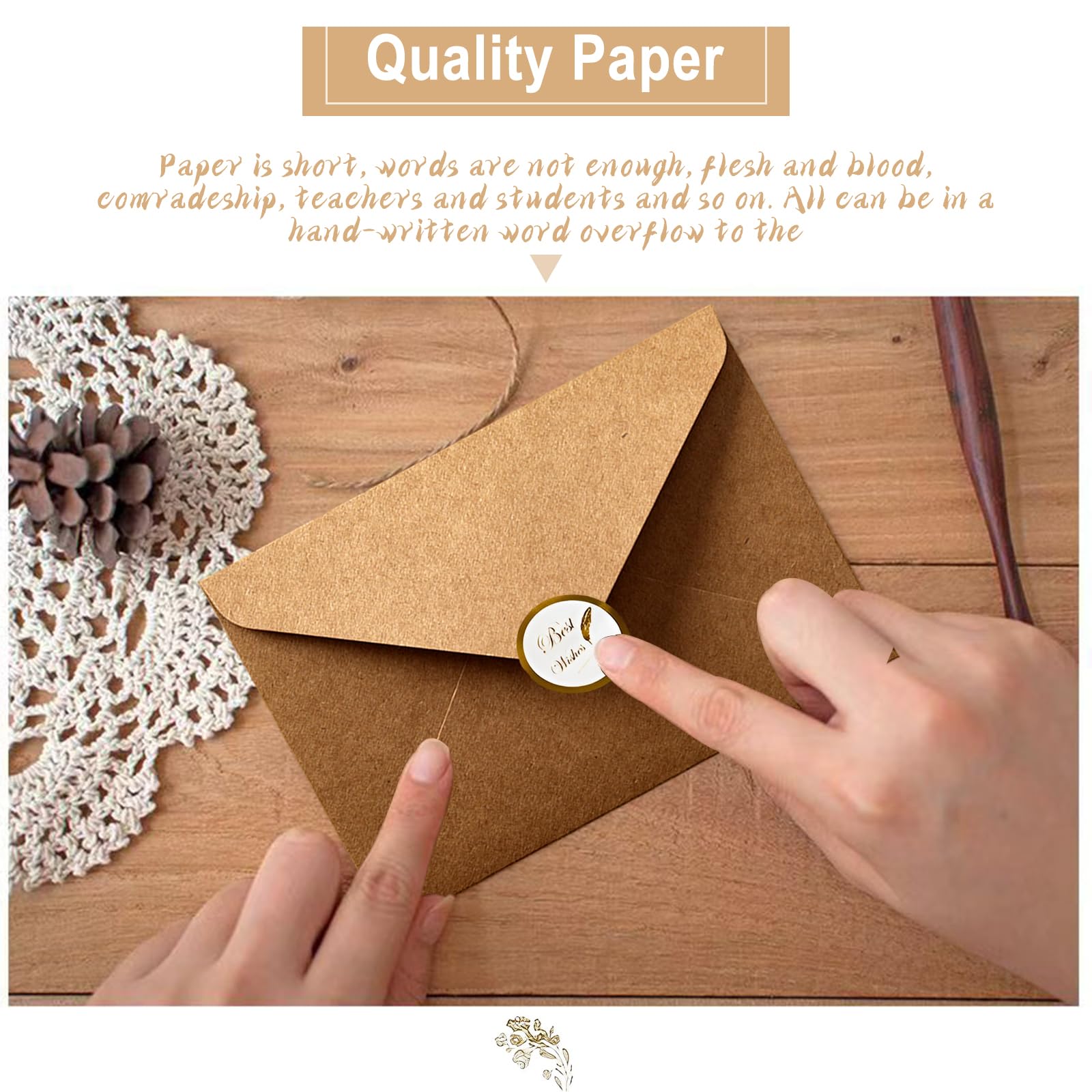 Papier à Lettres Vintage avec Enveloppes Set, Qixuer DIY pour Lettres