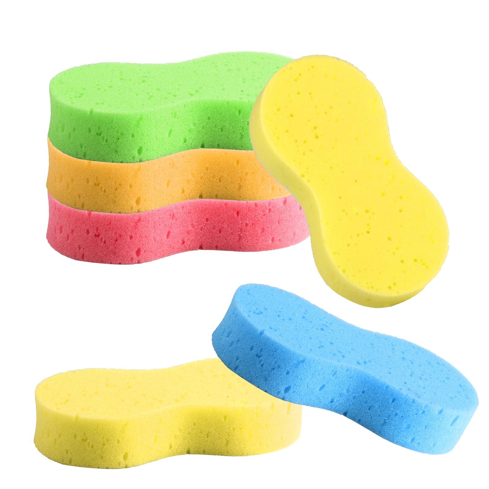 6 Pcs Large Sponges for Car Cleaning Wash, Car Sponges for Washing, Anti Scratch Window Cleaning Sponge for Wheels Windscreen Bodywork Washing