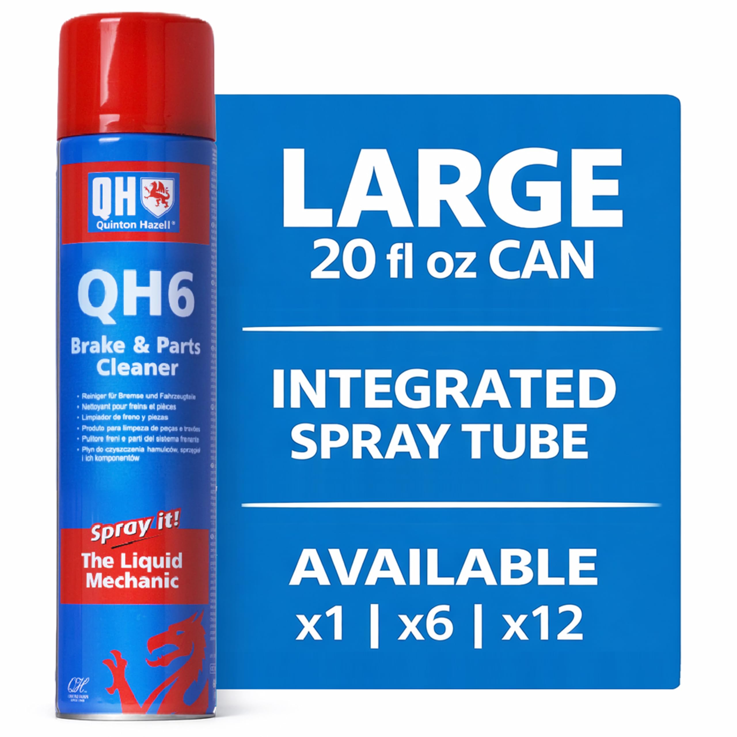 Quinton Hazell QH6 Spray Limpiador de Frenos, Embragues y Piezas – 600 ml – Desengrasante Potente para Coches, Elimina Grasa, Polvo de Freno, Aceite y Cera, Reduce Ruido — view 2