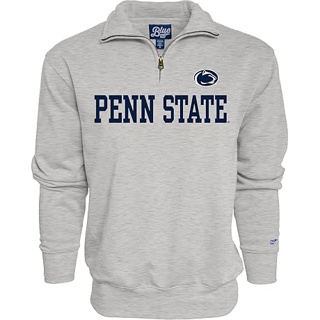 Blue 84 Men's Quarter Zip Lions Sweatshirt for Comfort and Team Spirit