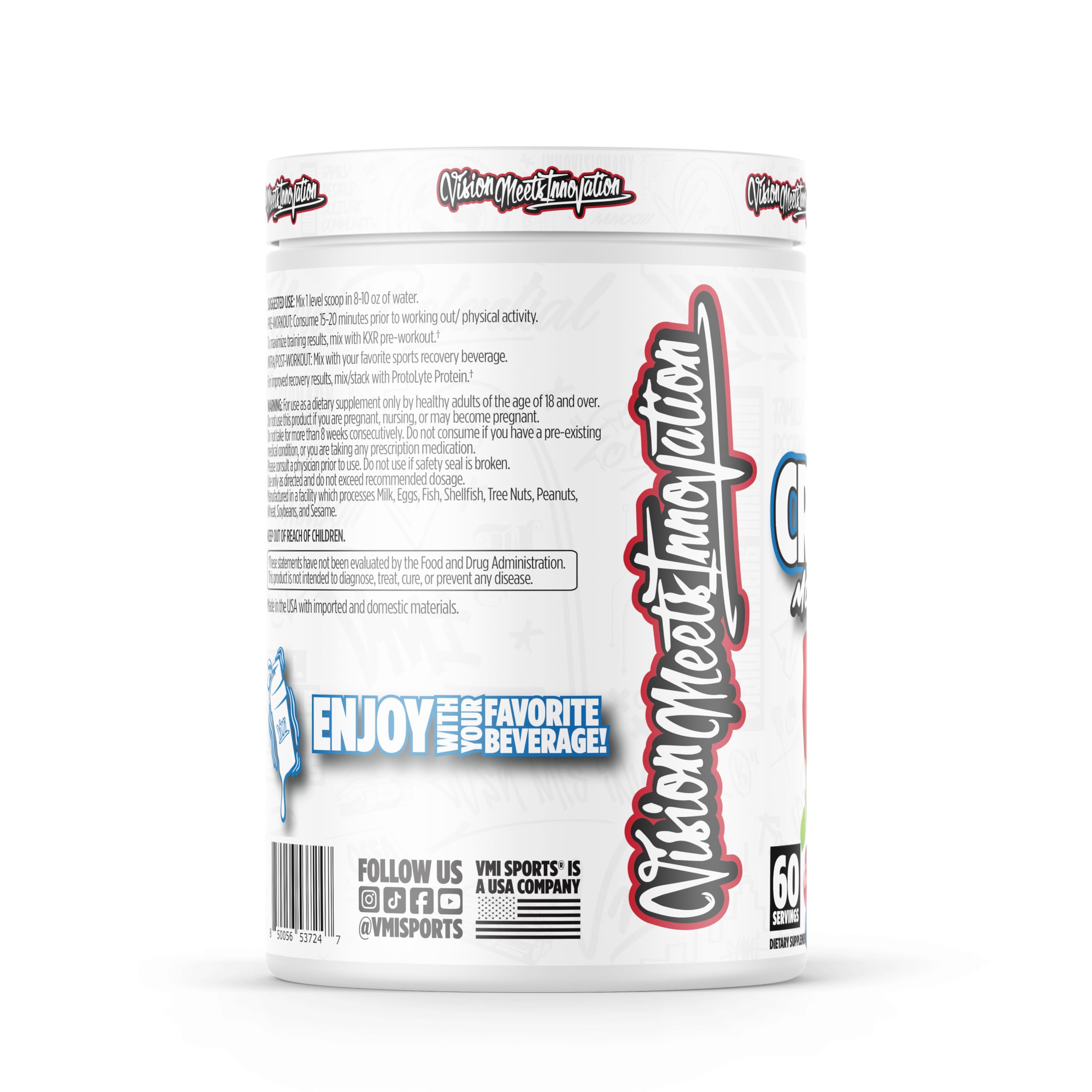 VMI Sports Creatine Monohydrate Powder Muscle Mass – Strength – Size – Power | 5 Grams per Serving (60 Servings, Patriot Pop) — Amazon image 4