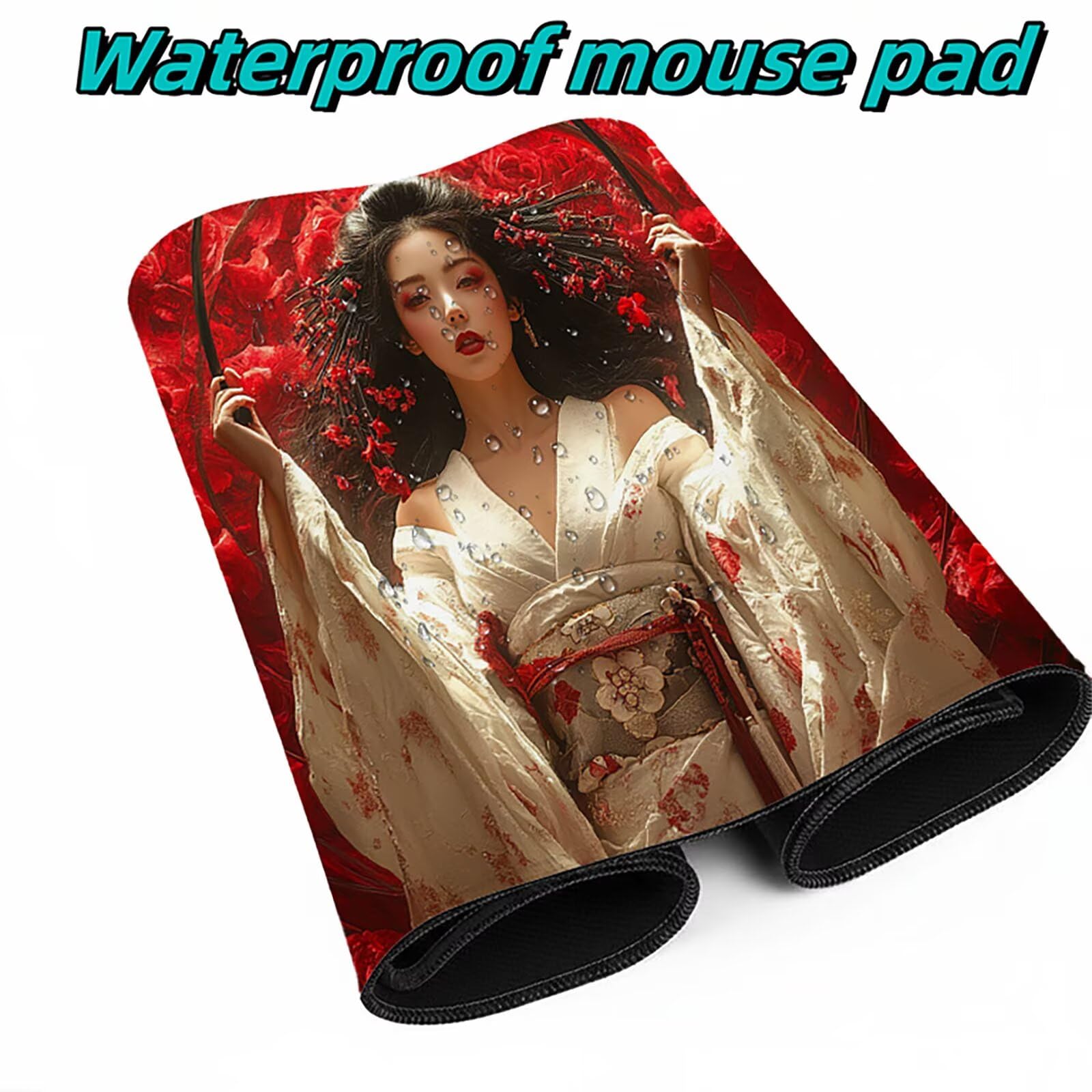 Podkładka pod mysz Geisha XXL podkładka pod mysz 1000x500x3mm podkładka pod mysz z antypoślizgową gumową podstawą do laptopa Klawiatura Gamer PC Dekoracja Jesień Biuro Japońskie kobiety DBYH-6823