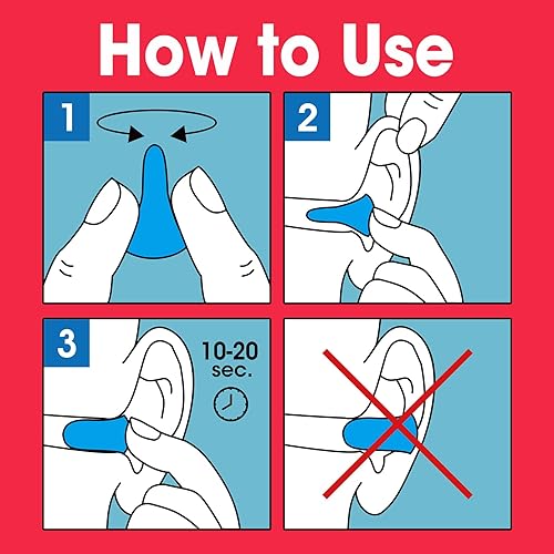 Miniatura 6 de AZEN NRR - 100 pares de tapones para los oídos a granel, de espuma suave de 32 dB, para dormir con cancelación de ruido, tapones para los oídos para