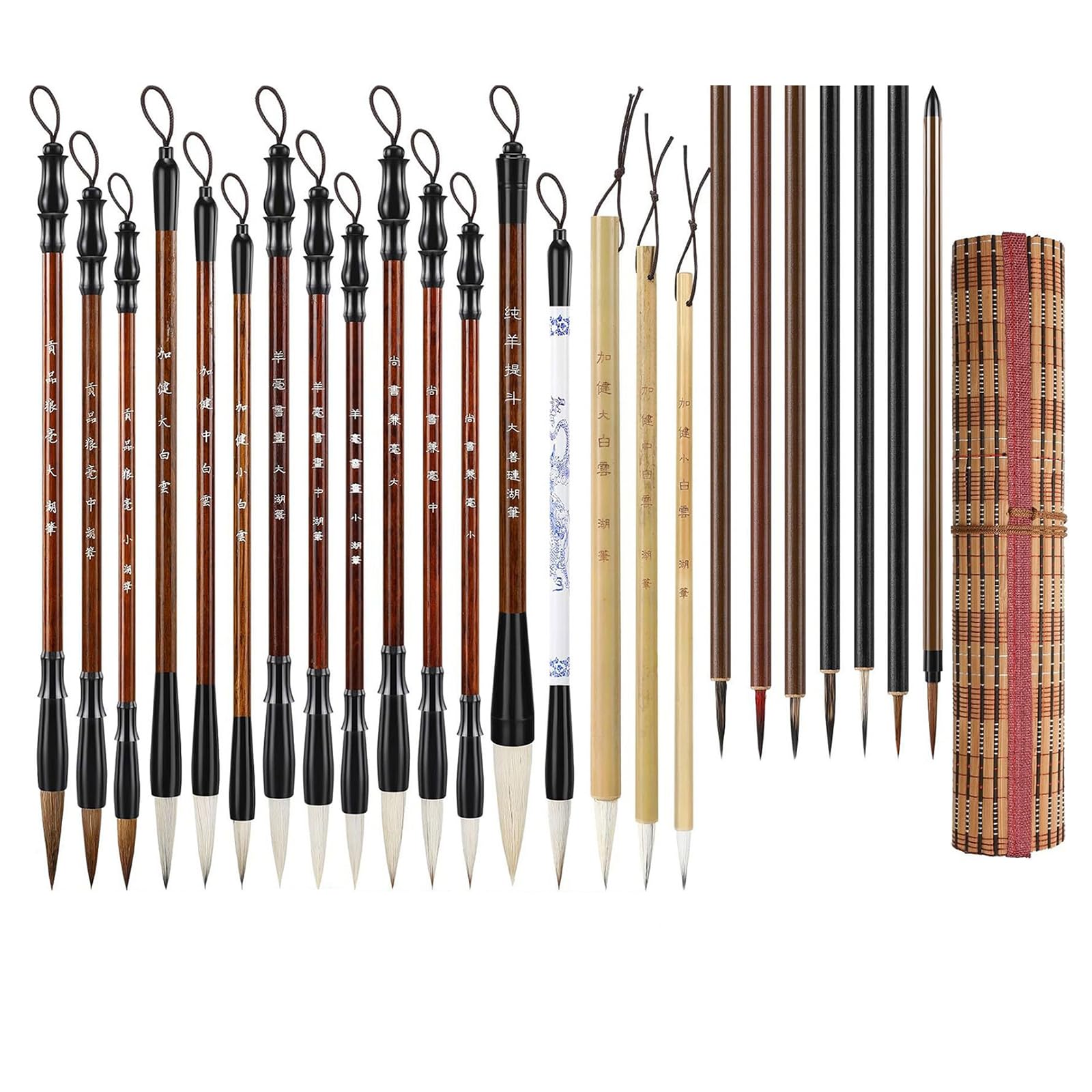 24Pcs Traditional Chinese Painting Brush Painting Brush Antithetical Couplet Writing Watercolor Paint Pen