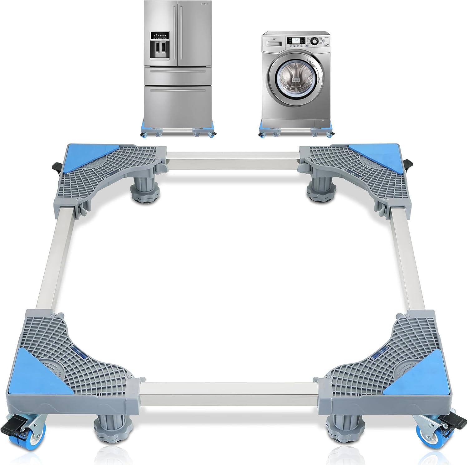 NATGAI Mini Fridge Stand, Adjustable Furniture Dolly Roller