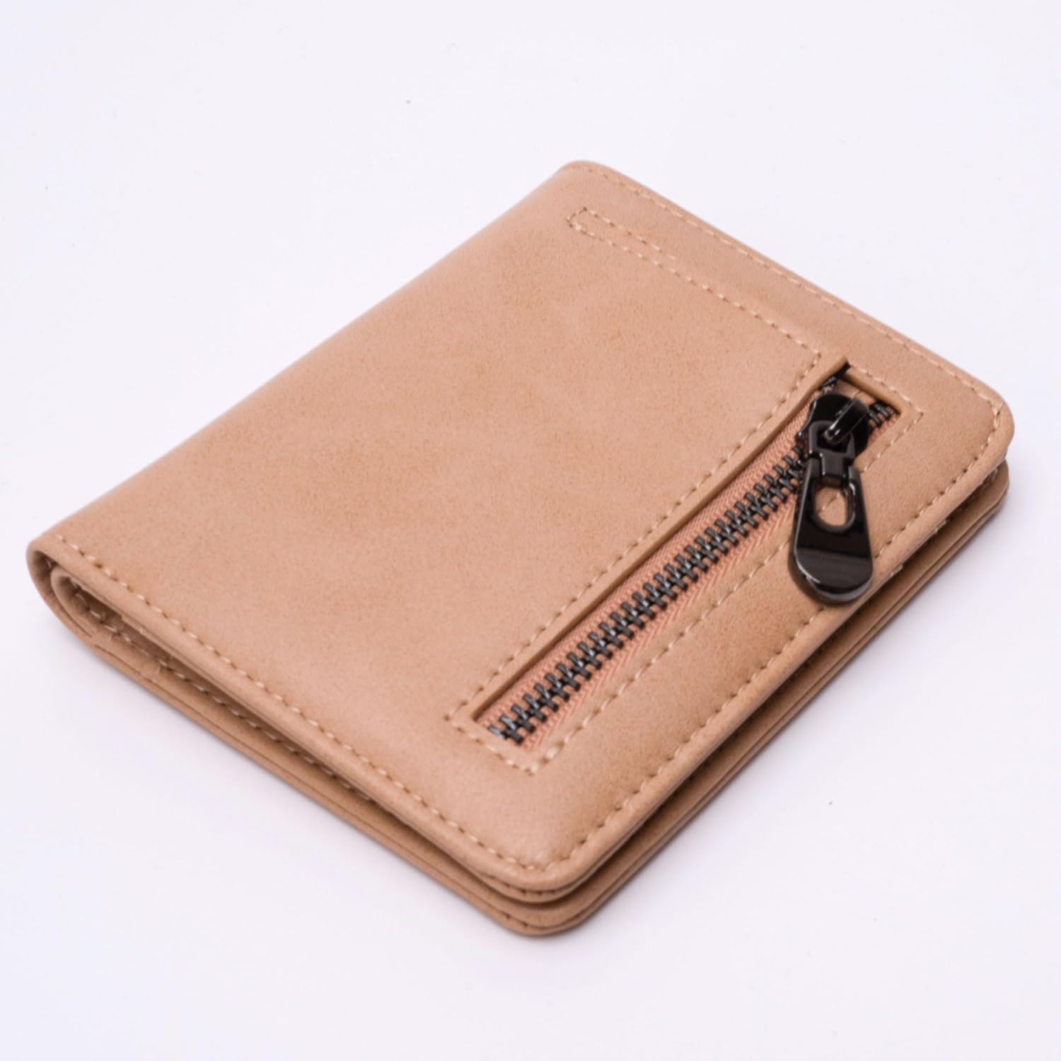 Alldaily Small RFID Wallet for Women Slim Compact Bifold Pocket Ladies Travel Mini Purse (Apricot) - Image 4