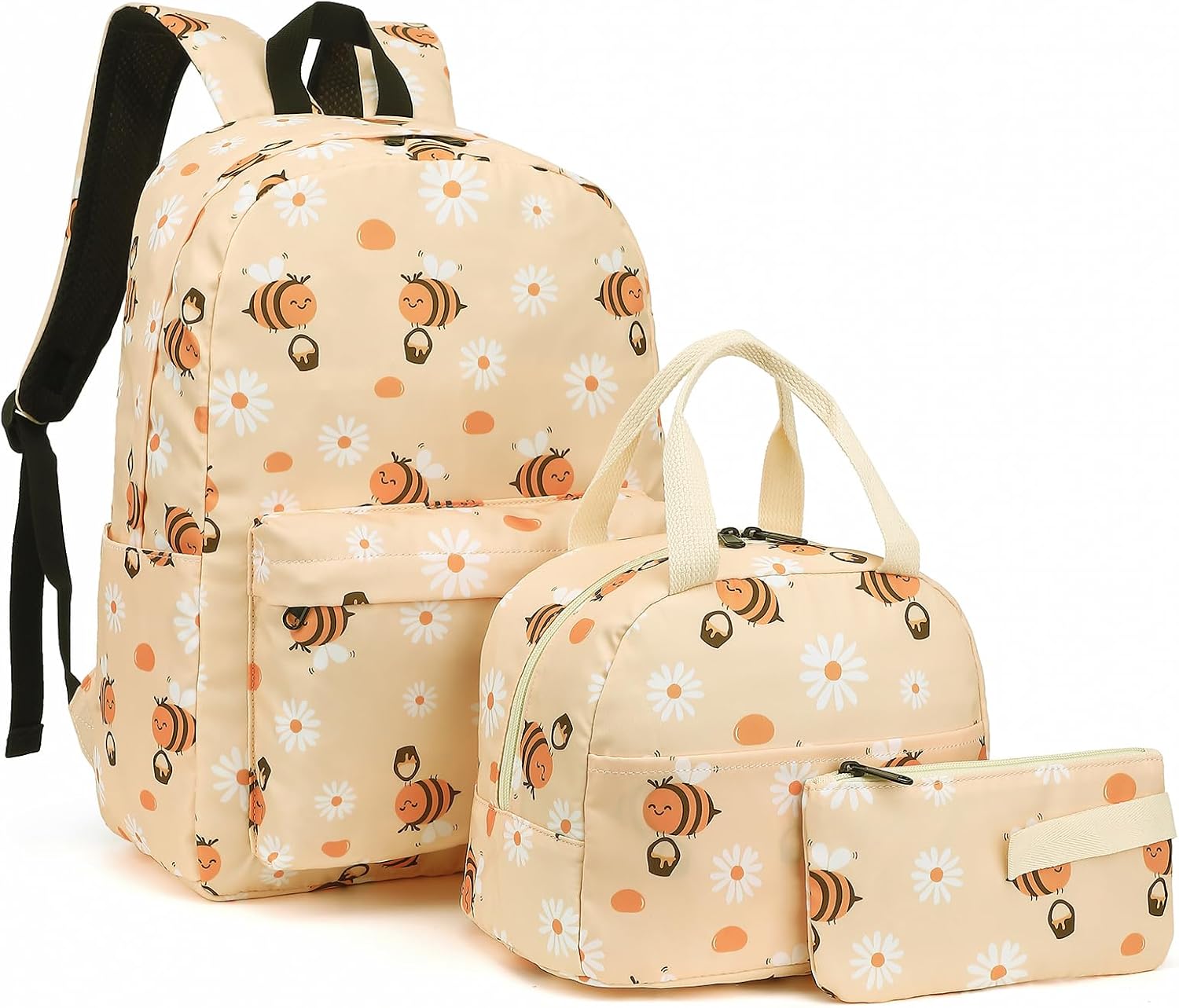 Girls School Backpack Set, Kids Teens School Bag Bookbag with Lunch Bag Pencil Bag