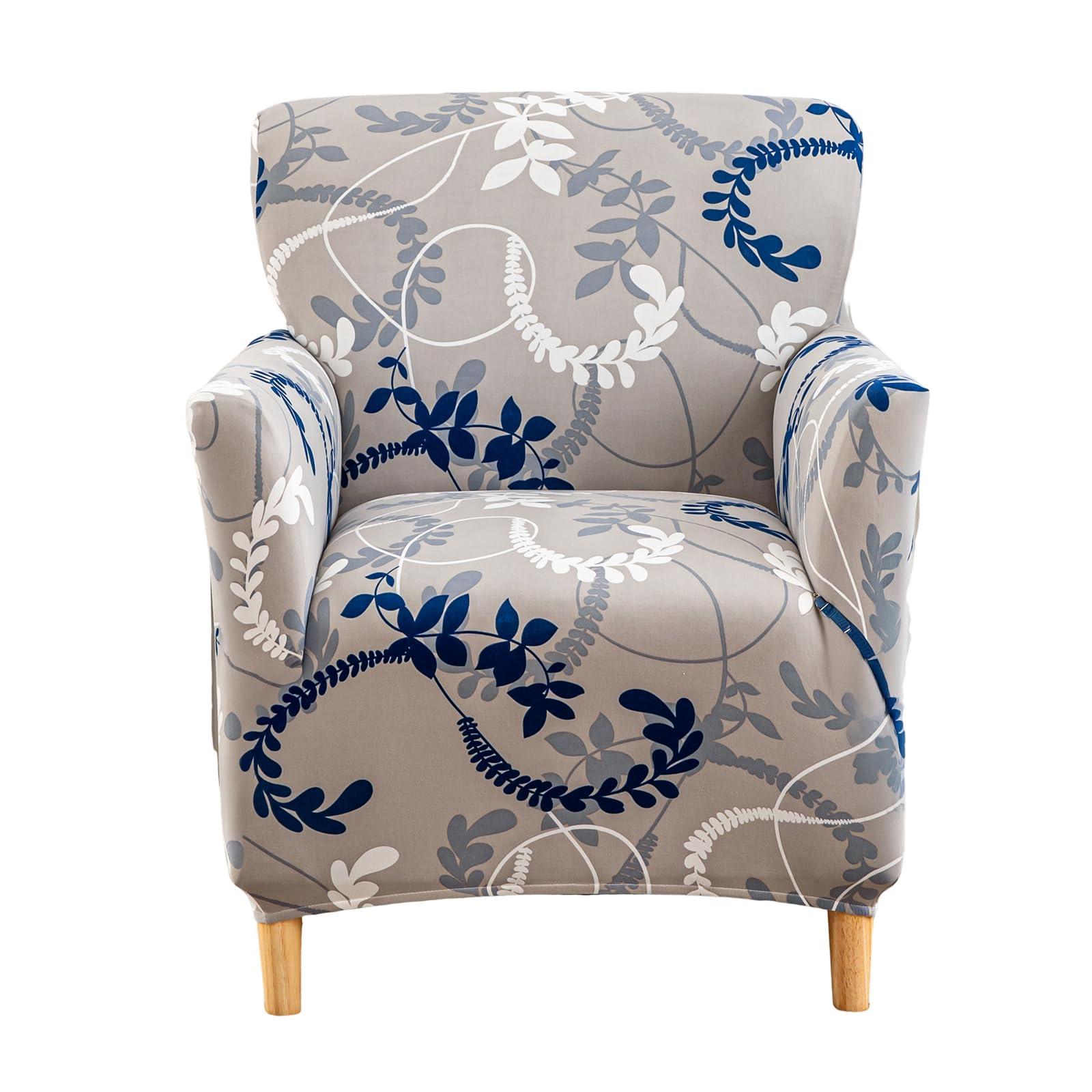 CRFATOP Stretch 1 Piece Chair Covers with Arms Printed Accent Chair Cover Armchair Flower Soft Banquet Armchair Covers Washable Chair Slipcovers for