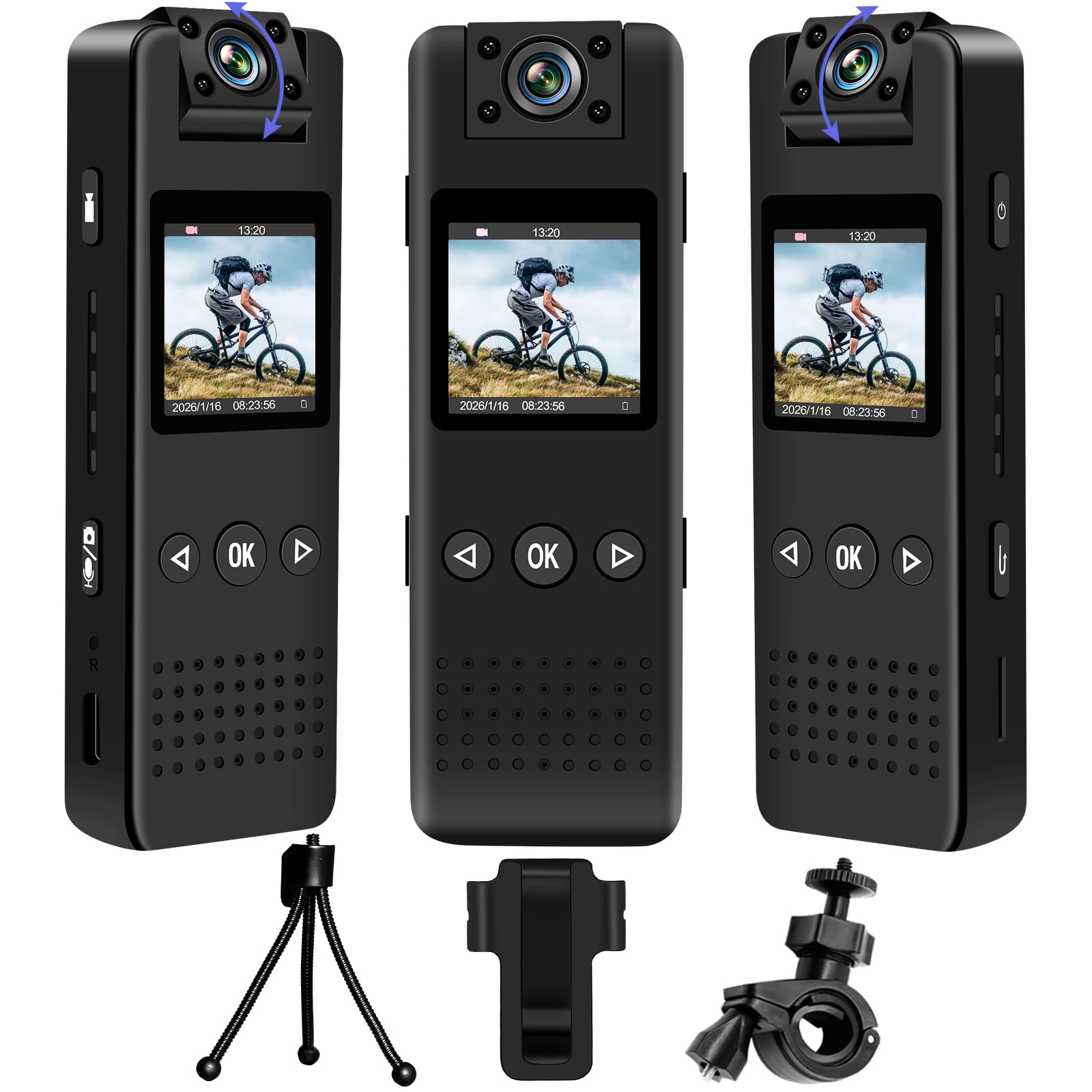 cyi body cam mini hd 1080p audio rotante