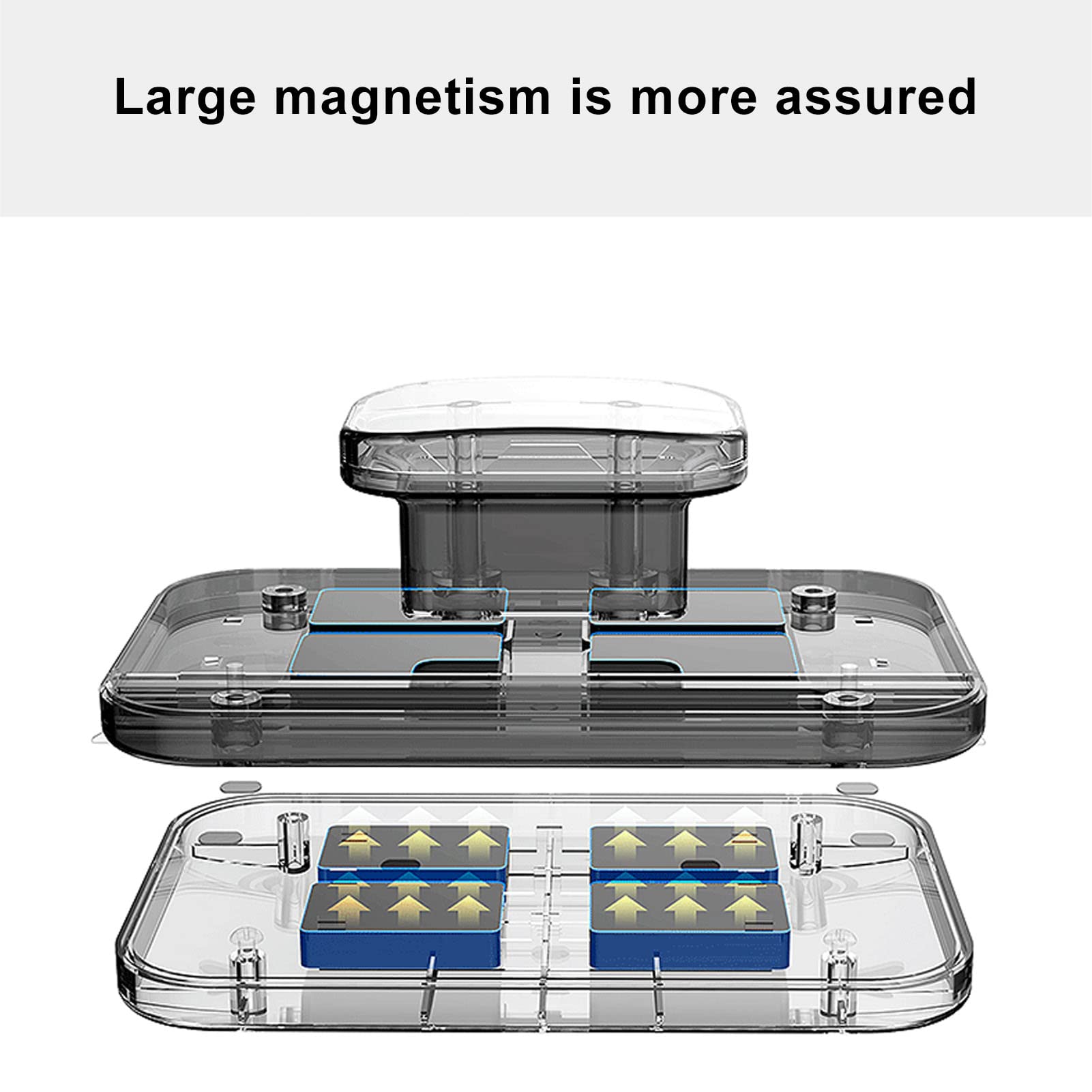 Lavavetri Magnetico, con Manico Grande, Strumento Per La Pulizia delle Finestre in Plastica a Doppia Faccia, Tergivetro, Per Vetri da 3 a 10 Mm