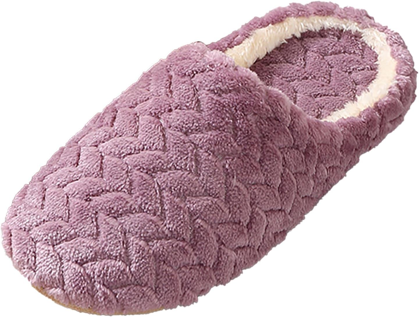 Couple Models New Jacquard Japanese Soft Bottom Mute Velvet Slippers Non Slip Wooden Floor Indoor Cotton Slippers Women Slide on Slippers Microfiber Dusting Slippers for Women