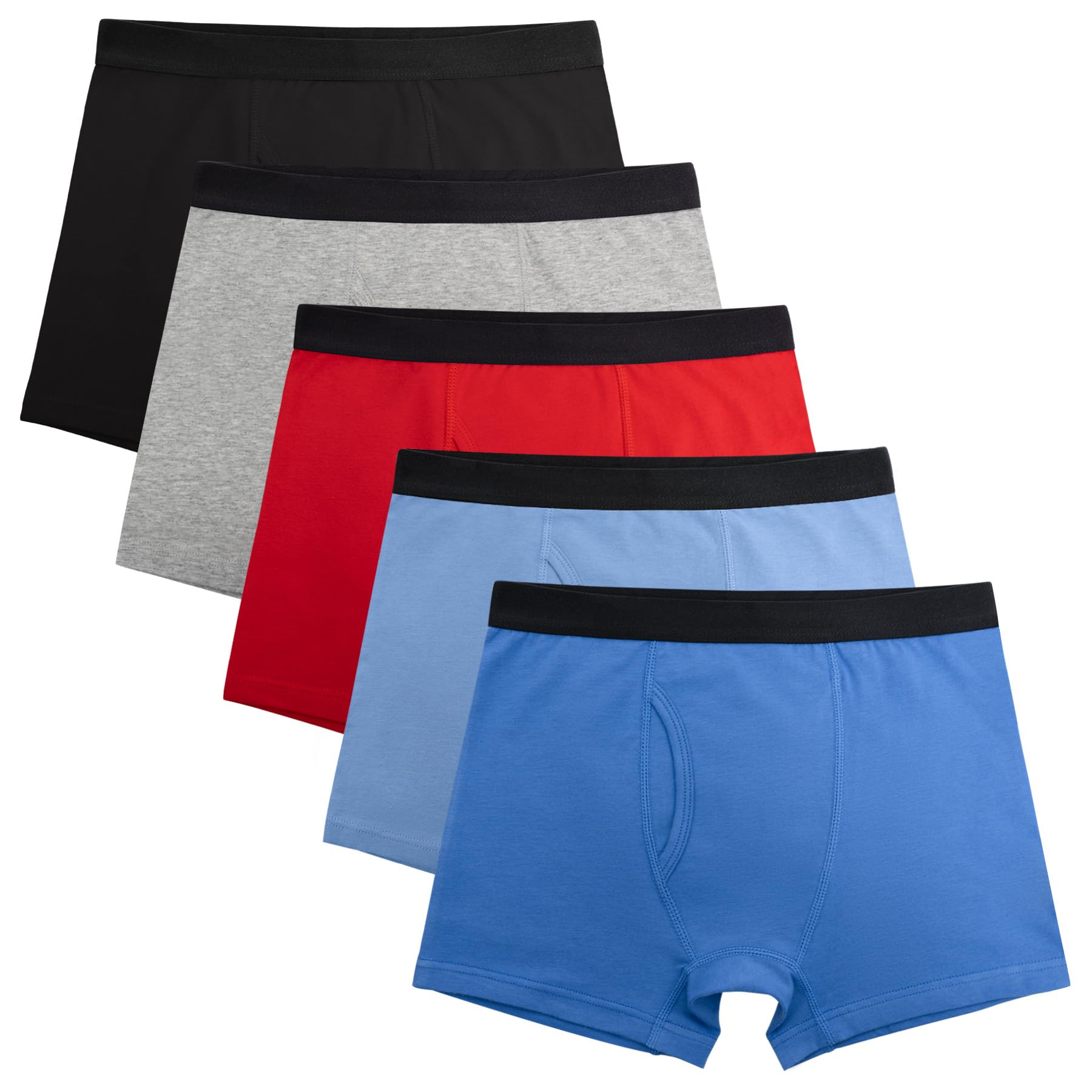 POPKOK Boxershorts Jungen Baumwolle Unterhosen Unterwäsche für Jungen 5er-Pack