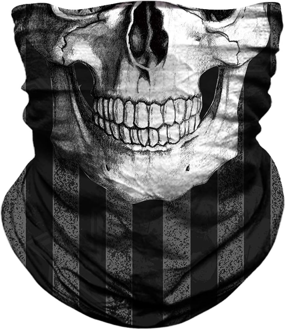 Seamless Neck Gaiter Shield Scarf Bandana Face Mask UV Protection for Motorcycle Cycling Riding Running Headbands