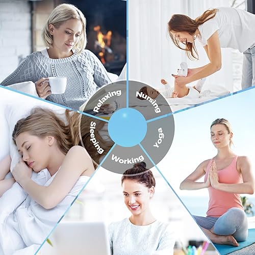 Miniatura 8 de REACHER R8 (R2 2 generación) Máquina de sonido de ruido blanco, terapia dinámica, luz nocturna, 21 sonidos relajantes, temporizador de sueño, brillo