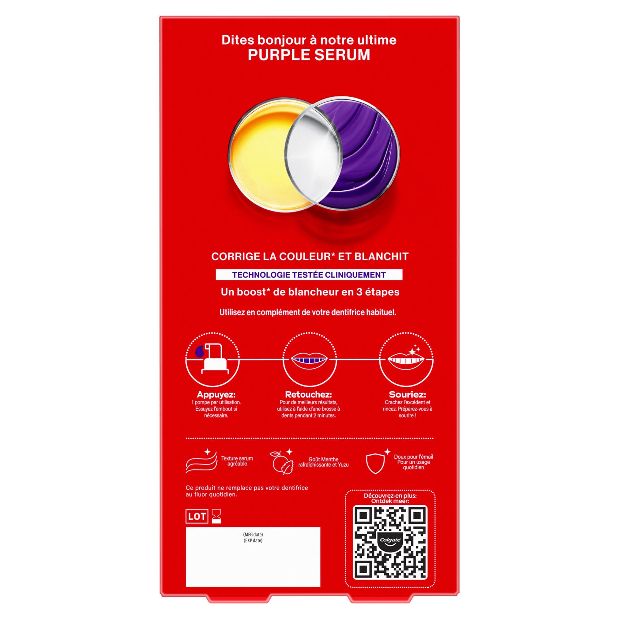 Colgate - Pack Purple Toner 2x40ml - Dentifrice 8x75ml - Duopack Ultra x2