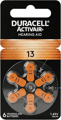 Duracell Hearing Aid Batteries Size 13, Pack of 60